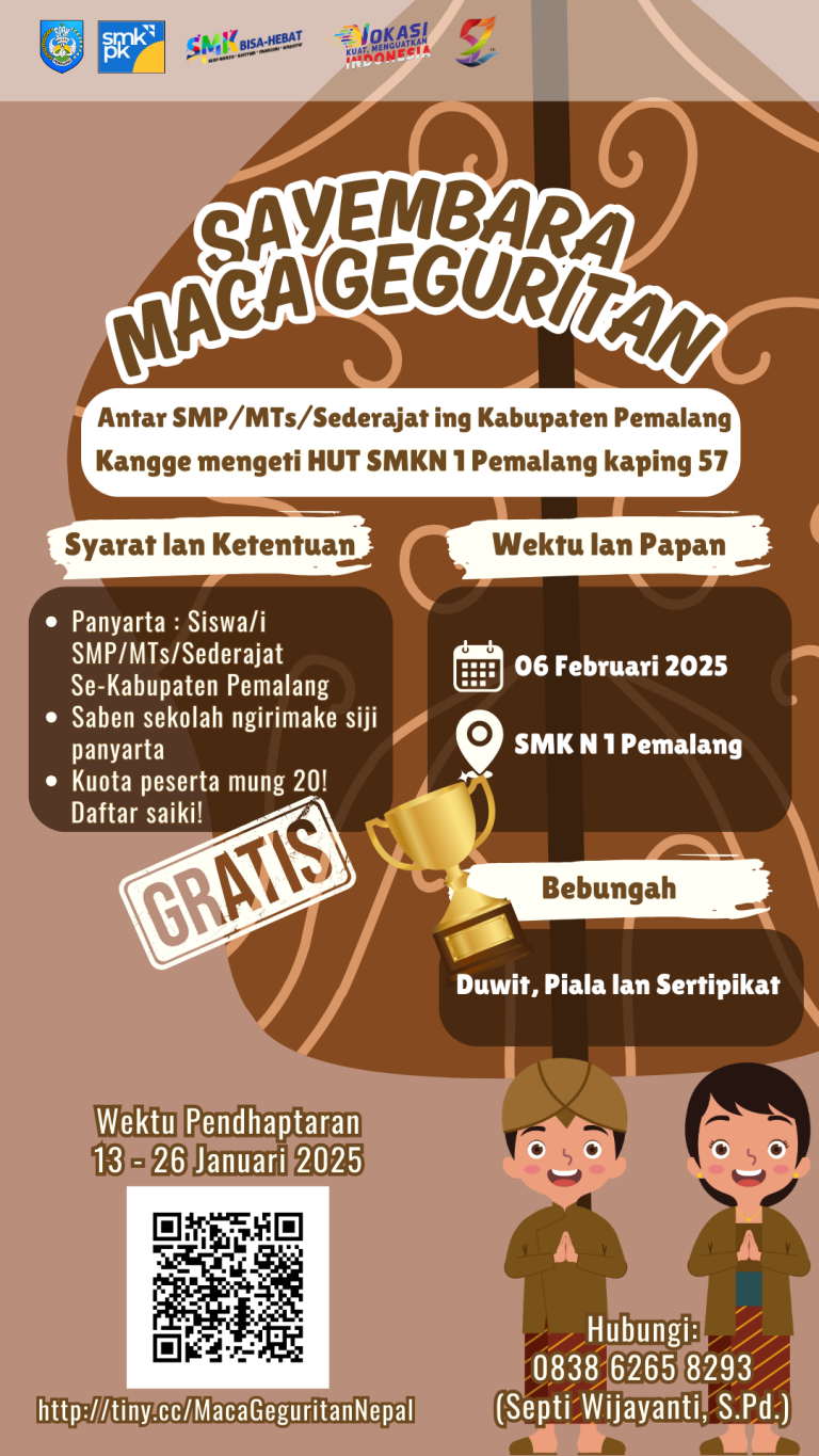 Lomba Maca Geguritan Antar SMP/MTs Se-Kabupaten Pemalang